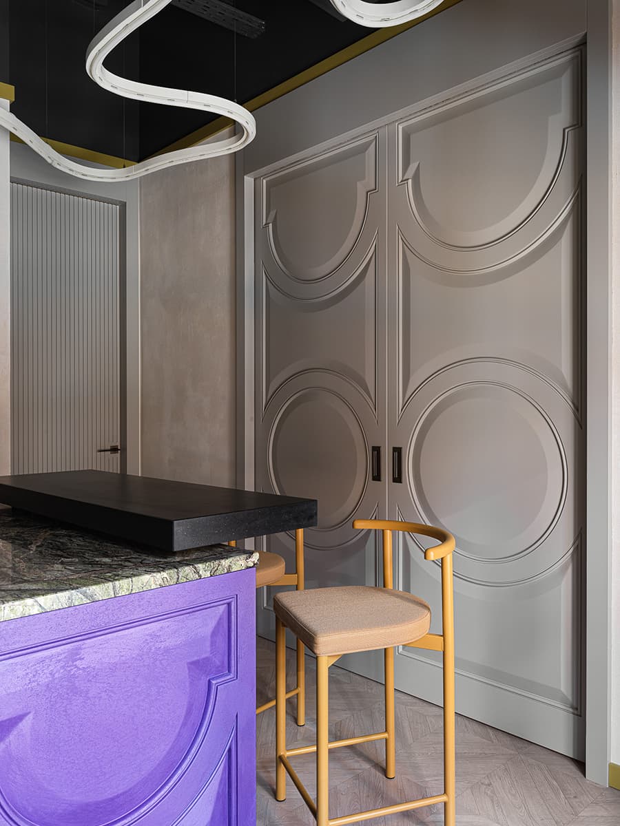 Эклектичный интерьер шоурума мебельной компании — проект студии Quatrobase