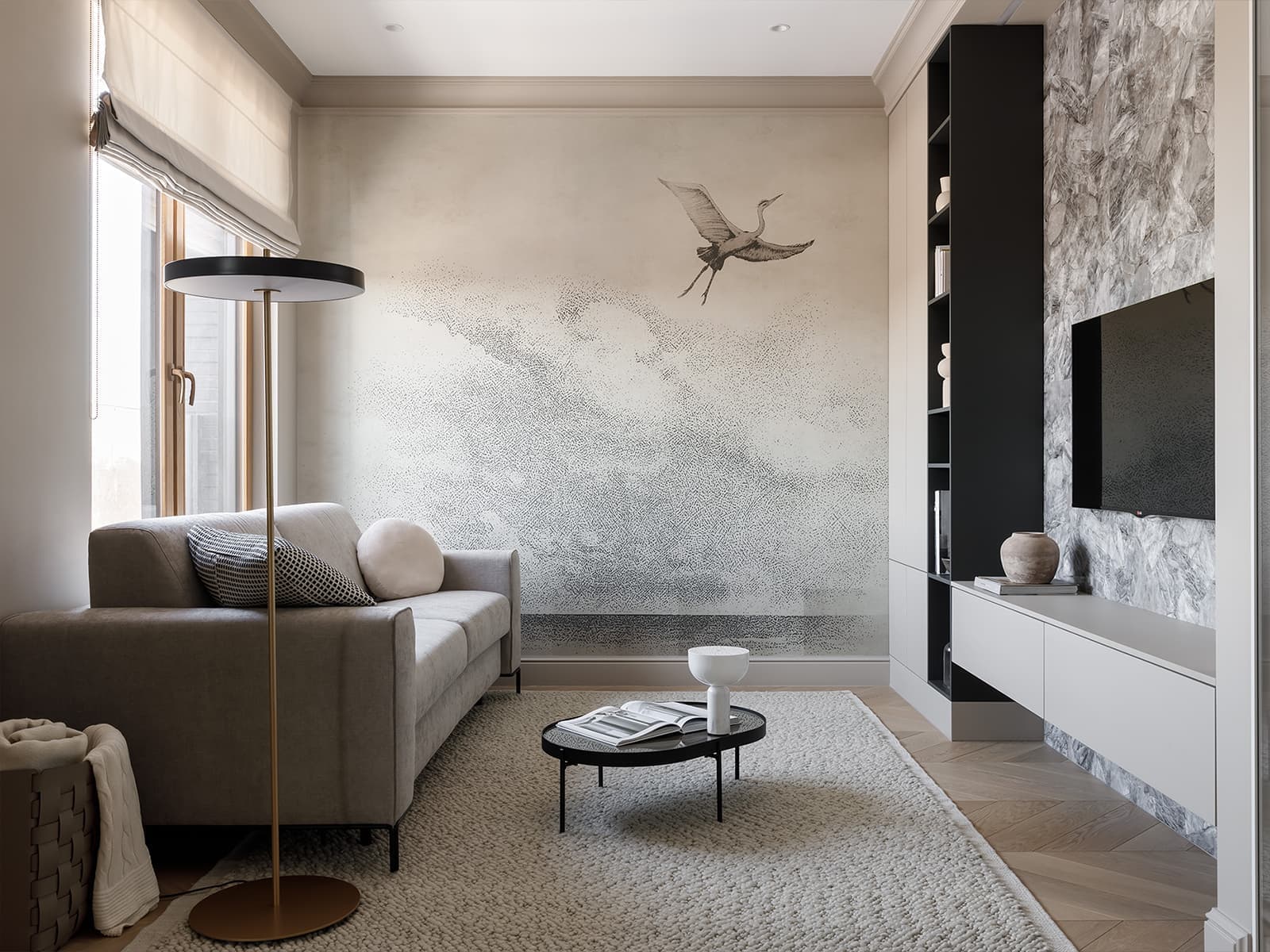 Чувство дома: легкий интерьер семейной петербургской квартиры для временного проживания — проект Юлии Бабинцевой