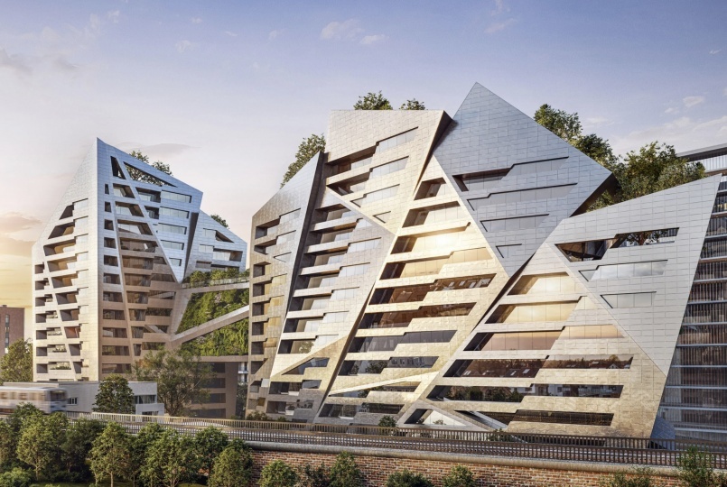 В Париже появится футуристичное здание по проекту Studio Libeskind