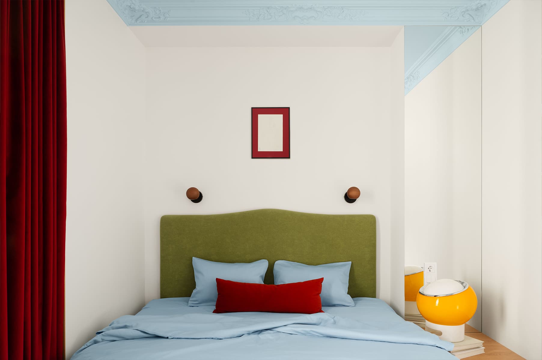 Винтажные светильники в интерьере, вдохновленном Лазурным берегом — проект студии Dizzo