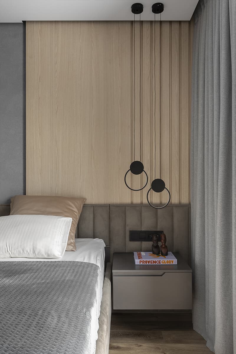 Африканский декор и искусство из коллекции заказчика в интерьере минималистичной квартиры — проект Полины Граубергер