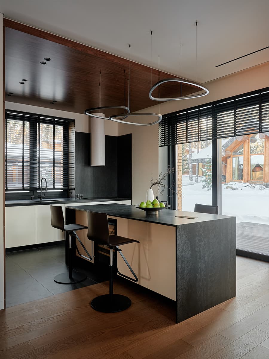 Диалог мужских и женских предпочтений в интерьере сибирского коттеджа — проект Татьяны Коркиной