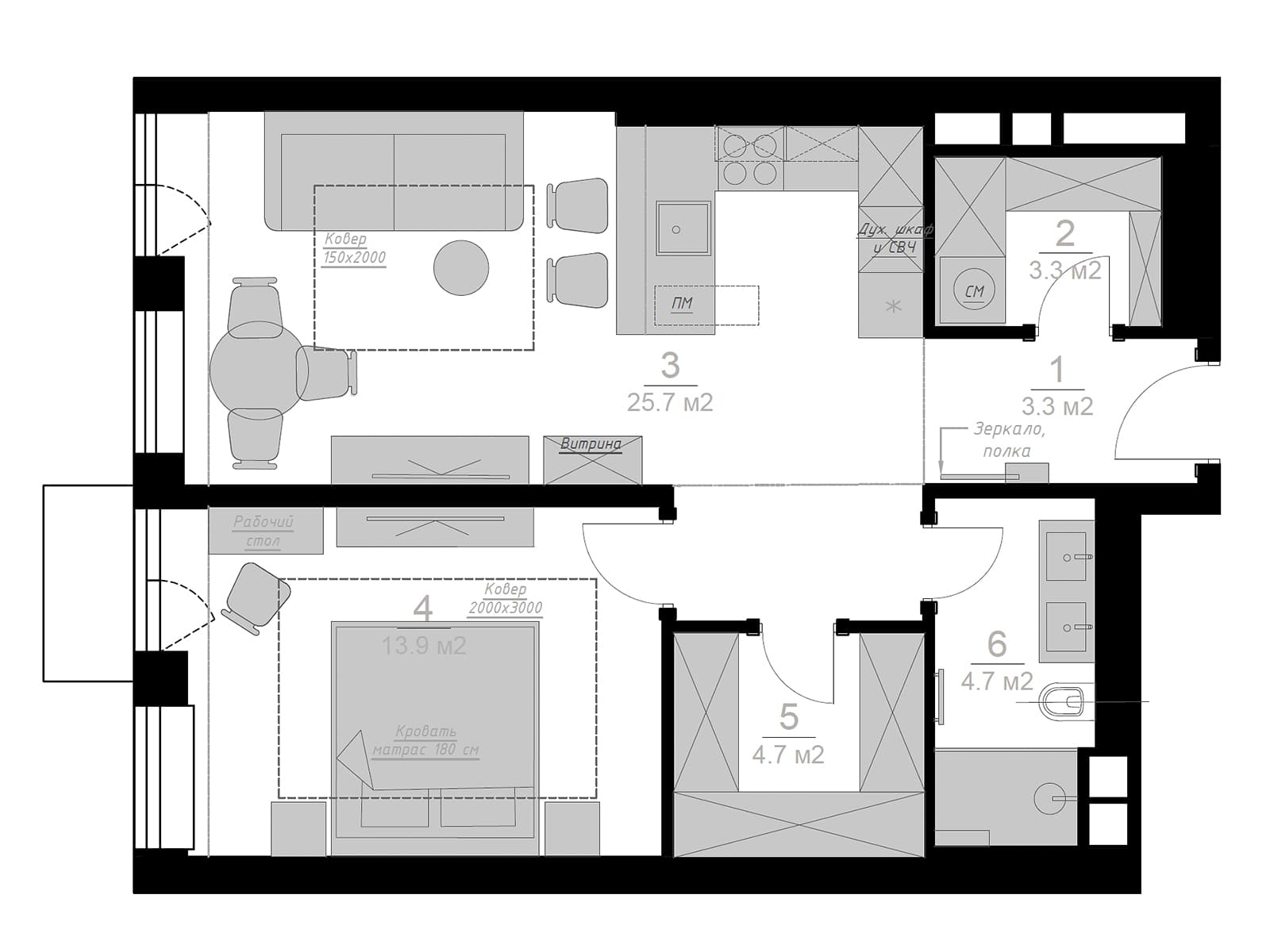 Экологичные материалы и нейтральная палитра в интерьере квартиры для многодетной семьи — проект Ксении Харламовой