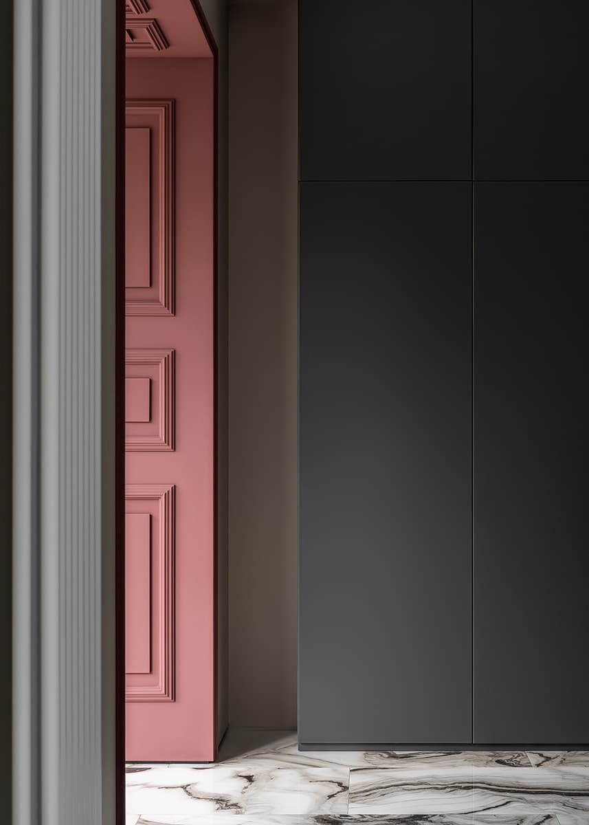 Цветные порталы, керамогранит и уютная лоджия в интерьере семейной квартиры в Воронеже — проект Екатерины Мищенко