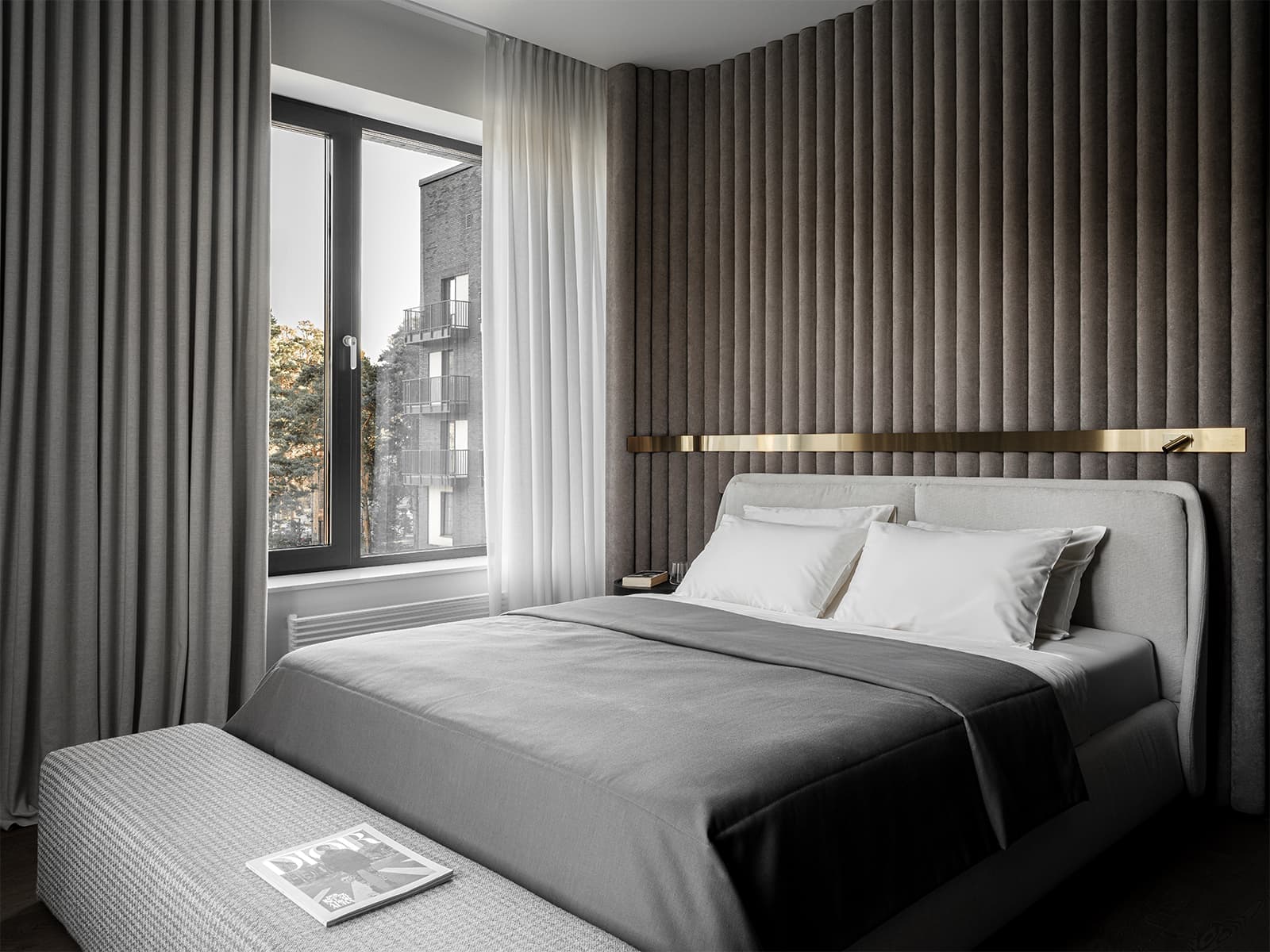 Цветные порталы, керамогранит и уютная лоджия в интерьере семейной квартиры в Воронеже — проект Екатерины Мищенко