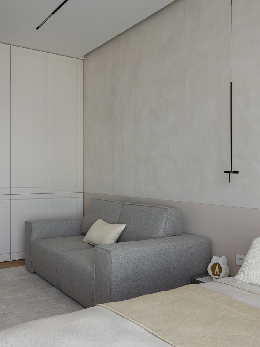 Сочетание элегантности и золотистых акцентов в квартире для семьи предпринимателя — проект бюро STARIKOVA.ARCHITECTS