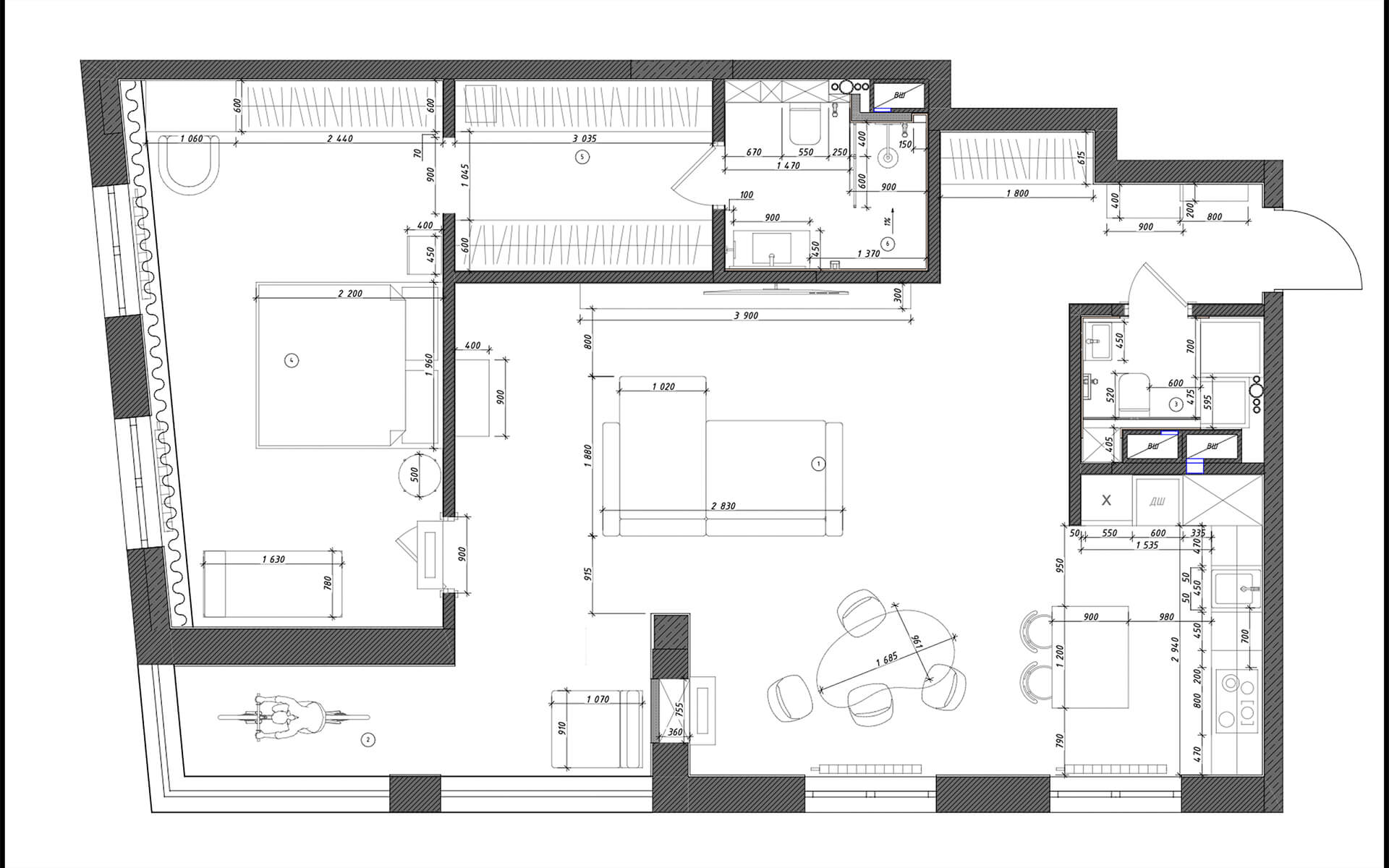 Интерьер просторной квартиры для стильной женщины из Минска — проект Надежды Тимохиной