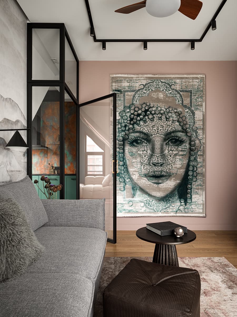 Нестандартные решения в интерьере квартиры со скошенным потолком — проект Анны Миклашевской