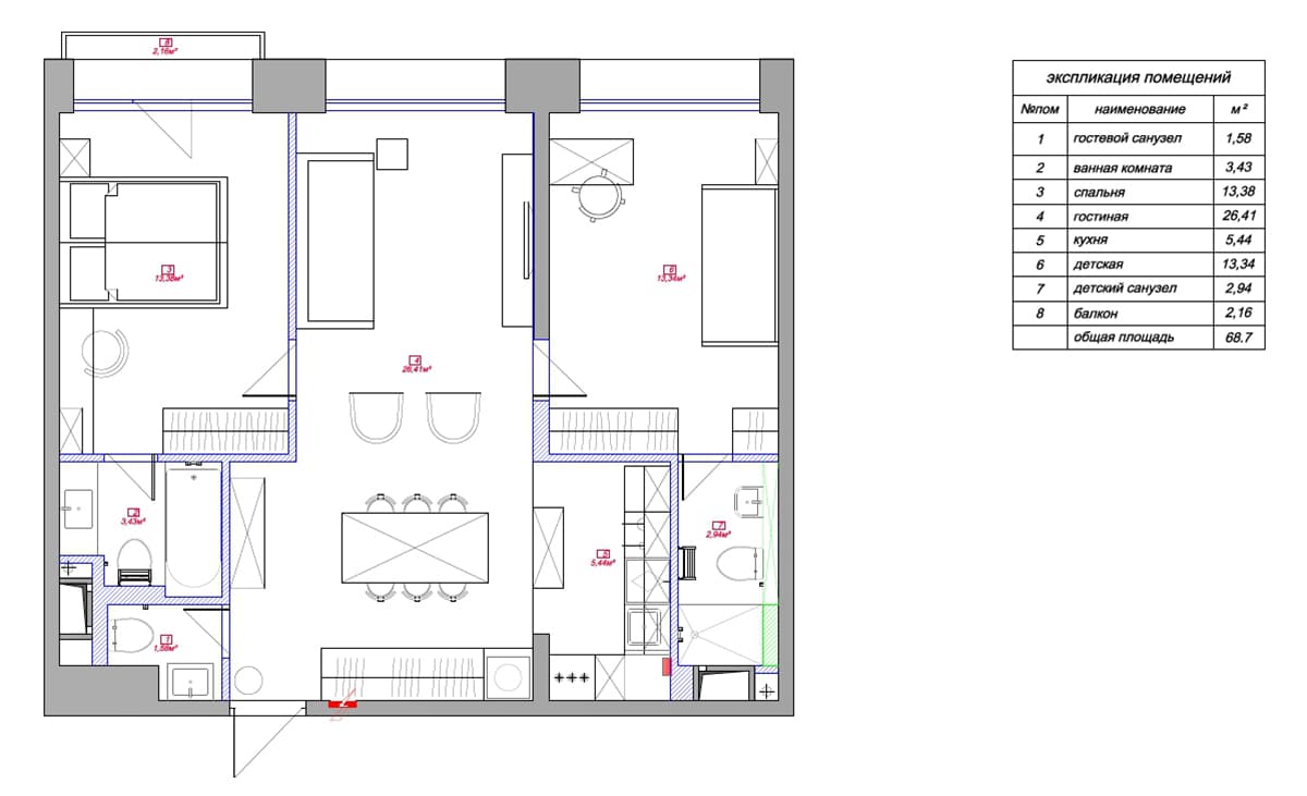 Воздушный интерьер квартиры с теплой палитрой материалов — проект Ирины Шевченко