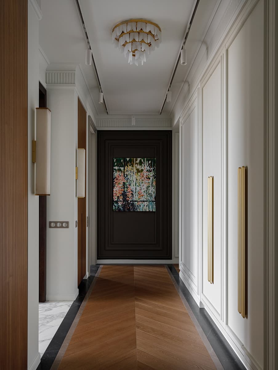 Вневременные решения в уютном интерьере квартиры для интеллигентной семьи — проект Polukhina Design