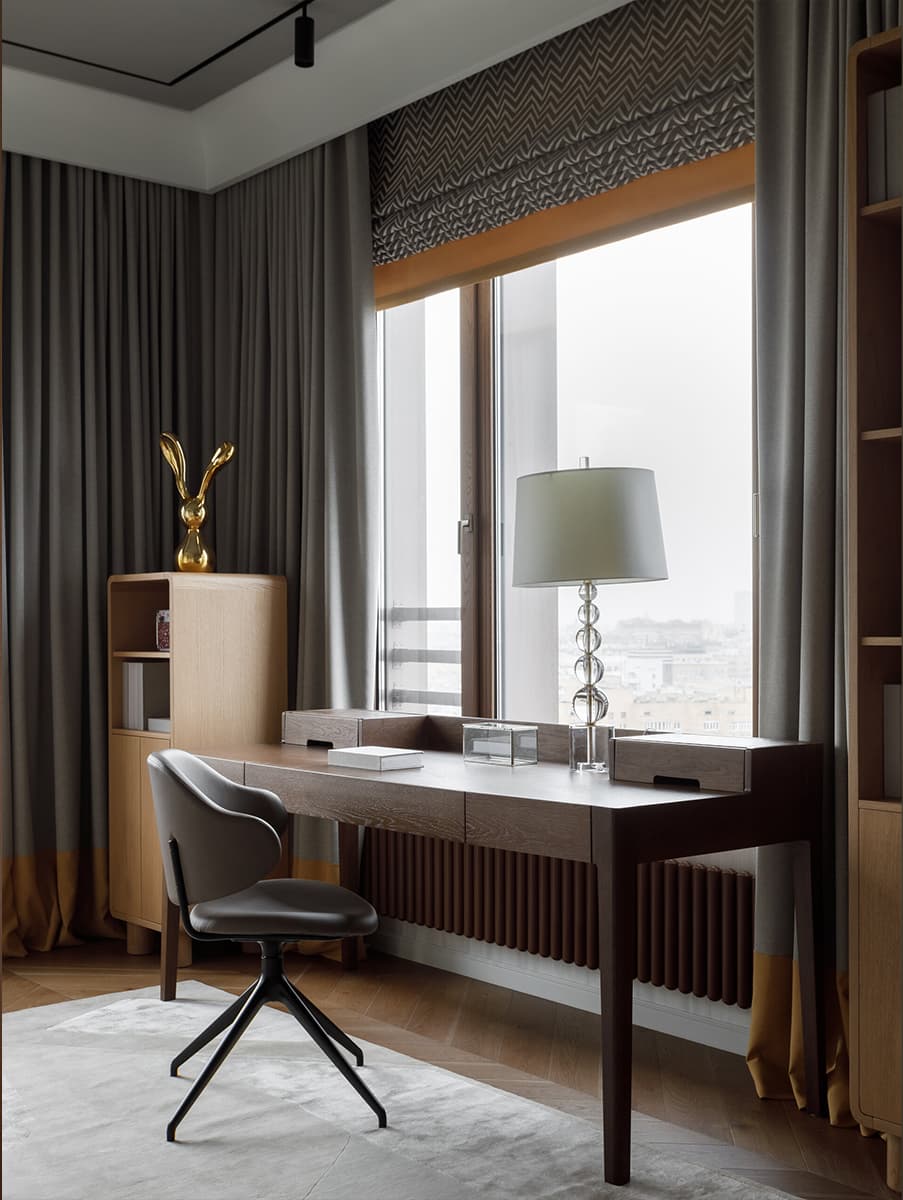 Вневременные решения в уютном интерьере квартиры для интеллигентной семьи — проект Polukhina Design