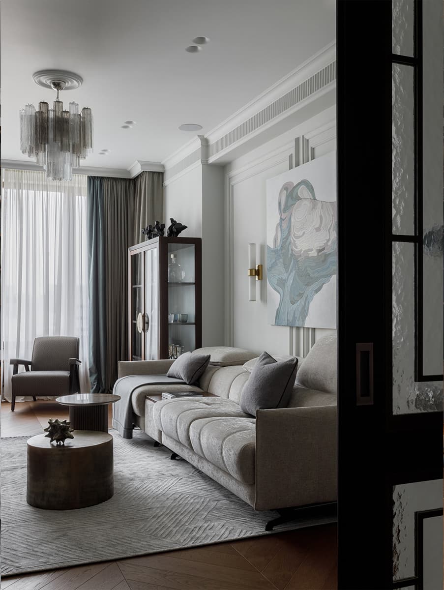 Вневременные решения в уютном интерьере квартиры для интеллигентной семьи — проект Polukhina Design