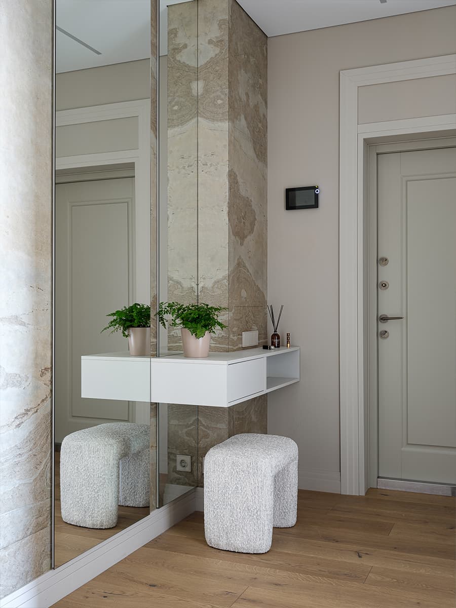 Светлый интерьер семейной квартиры возле Москва-сити — проект Марины Багуцкой