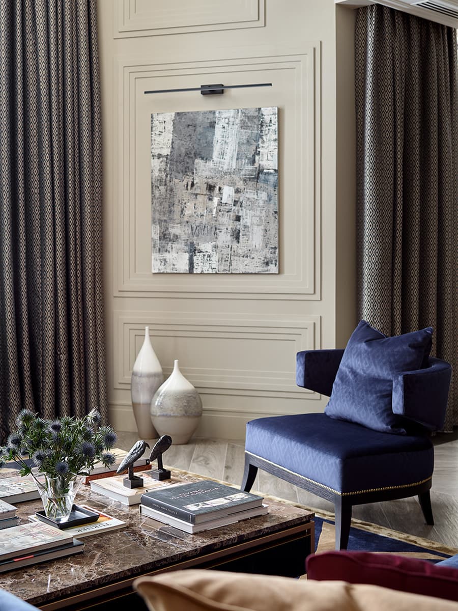 Спокойный и респектабельный интерьер квартиры в центре Москвы — проект Елены Потемкиной w3