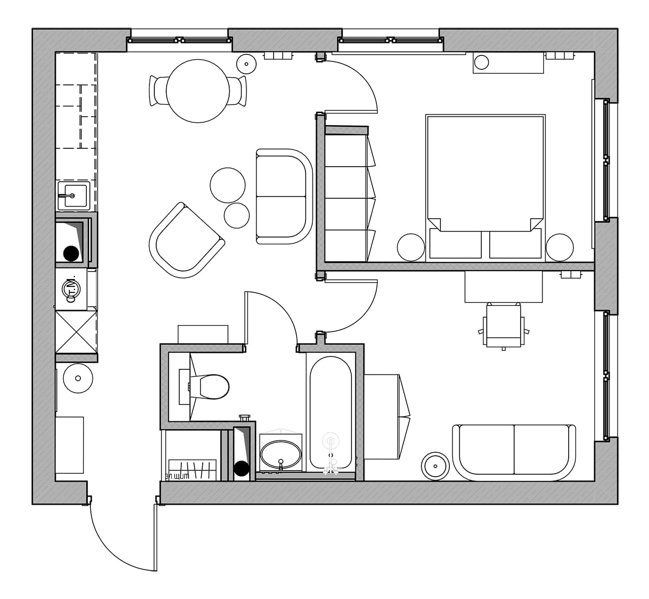 Светлый интерьер небольшой квартиры с ироничным декором — проект Зои Закалюжной