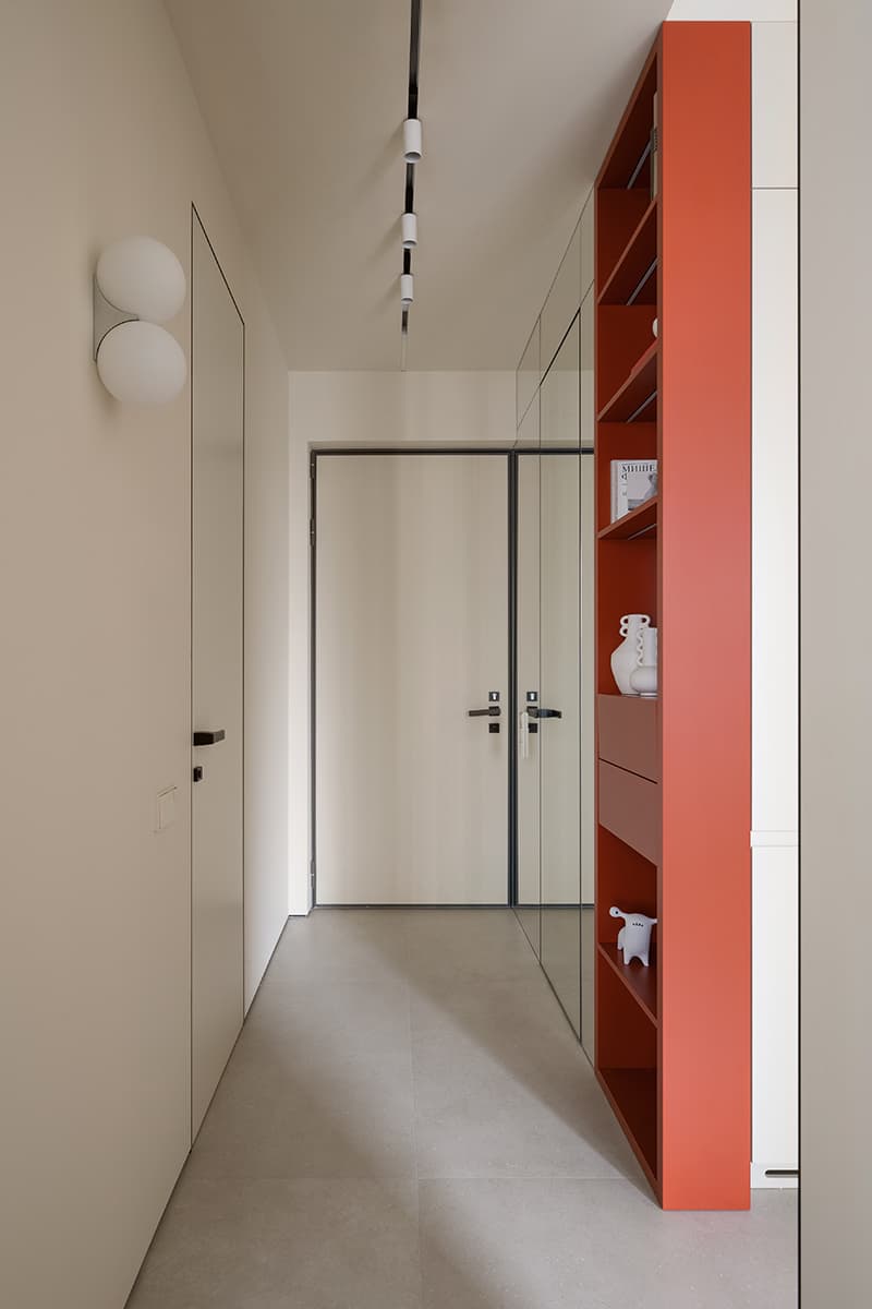 Терракотовые акценты в интерьере квартиры под сдачу в аренду — проект Данили Хутбеевой