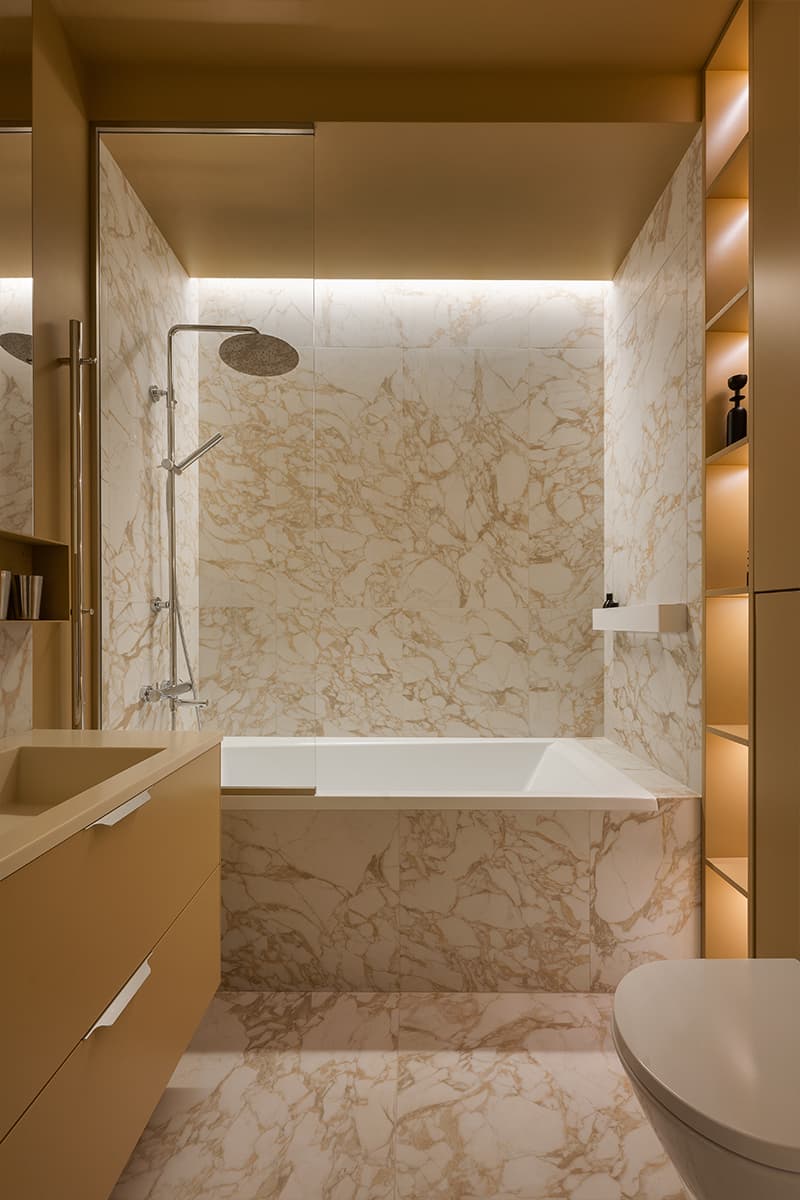 Терракотовые акценты в интерьере квартиры под сдачу в аренду — проект Данили Хутбеевой