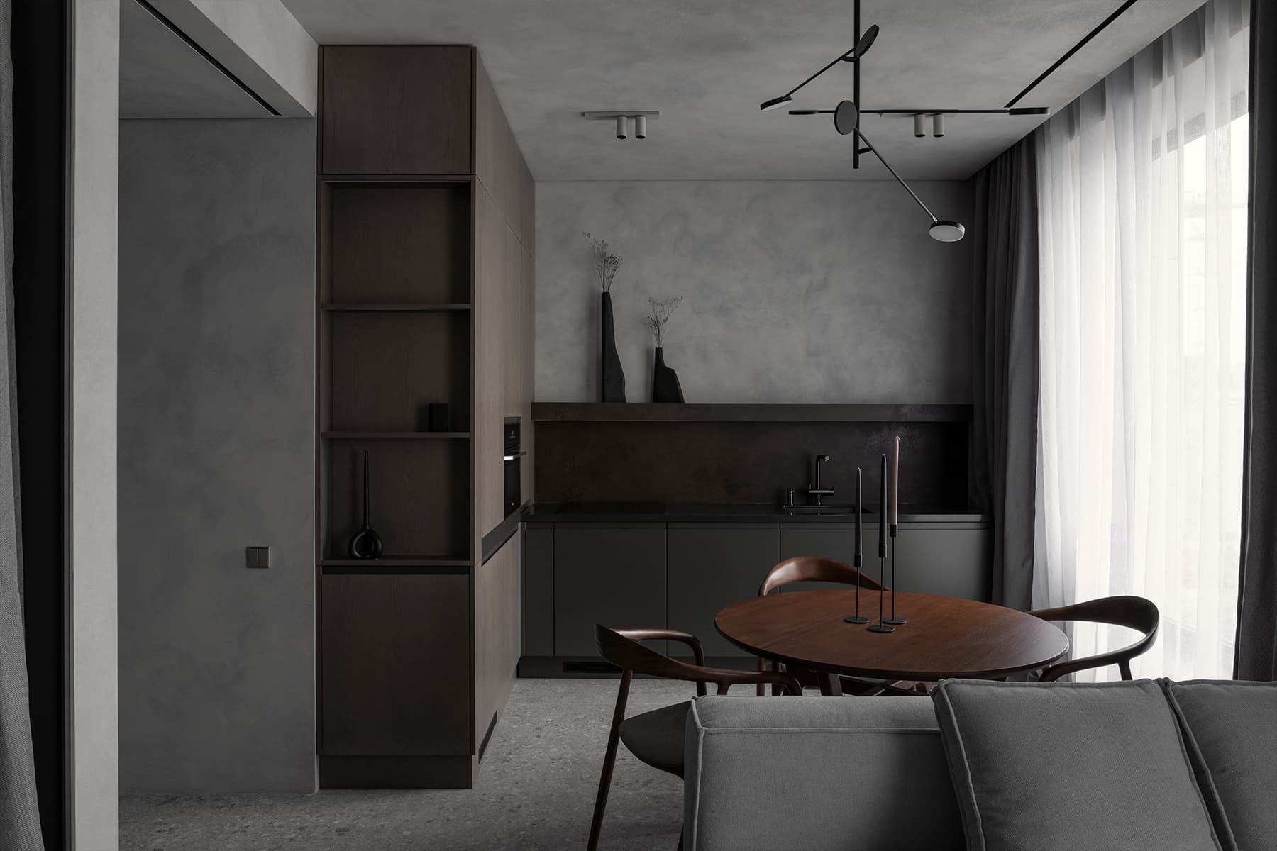 Строгий интерьер московской квартиры для мужчины — проект Елены Сапожковой