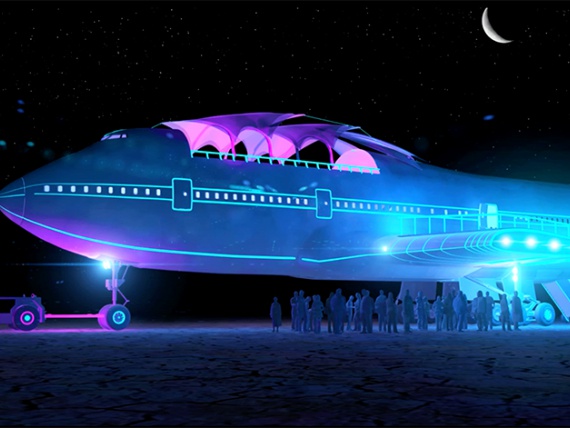 Самолет на фестивале Burning Man