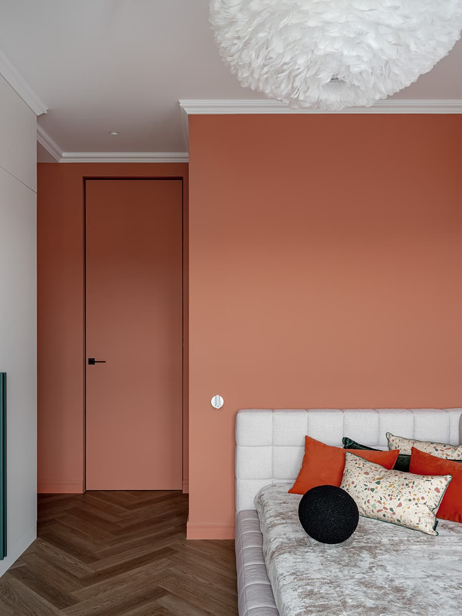 Цветовое зонирование и большая кухня в интерьере квартиры под сдачу в аренду — проект Галины Кобан