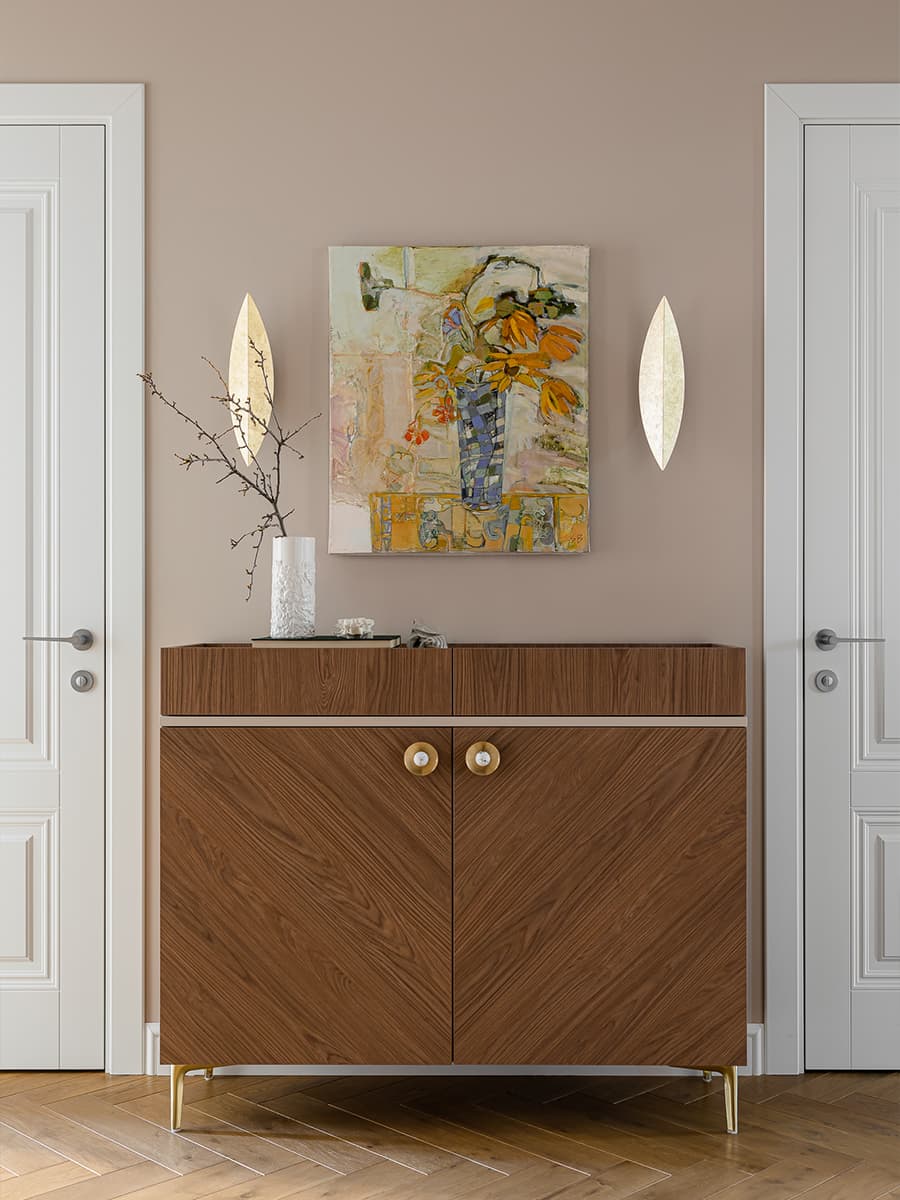 Диалог двух супругов в красочном интерьере квартиры — проект Полины Караванской