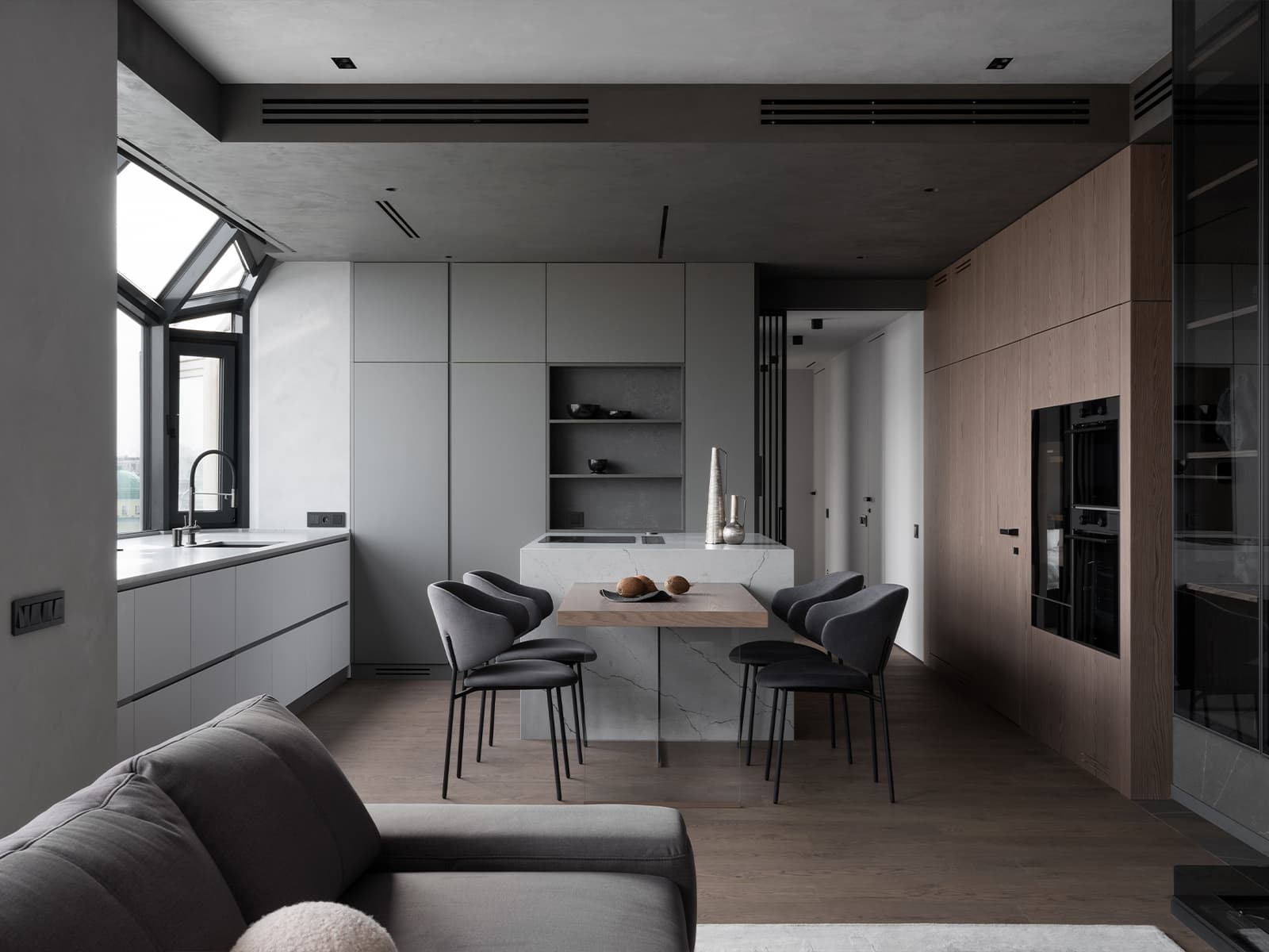 Двухуровневая квартира с полноценным мастер-этажом — проект студии дизайна «Сфера»