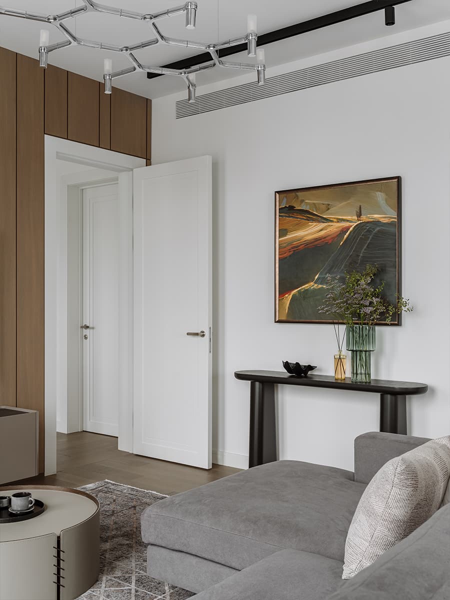 Расслабленный интерьер квартиры для двух студентов — проект Александры Останковой