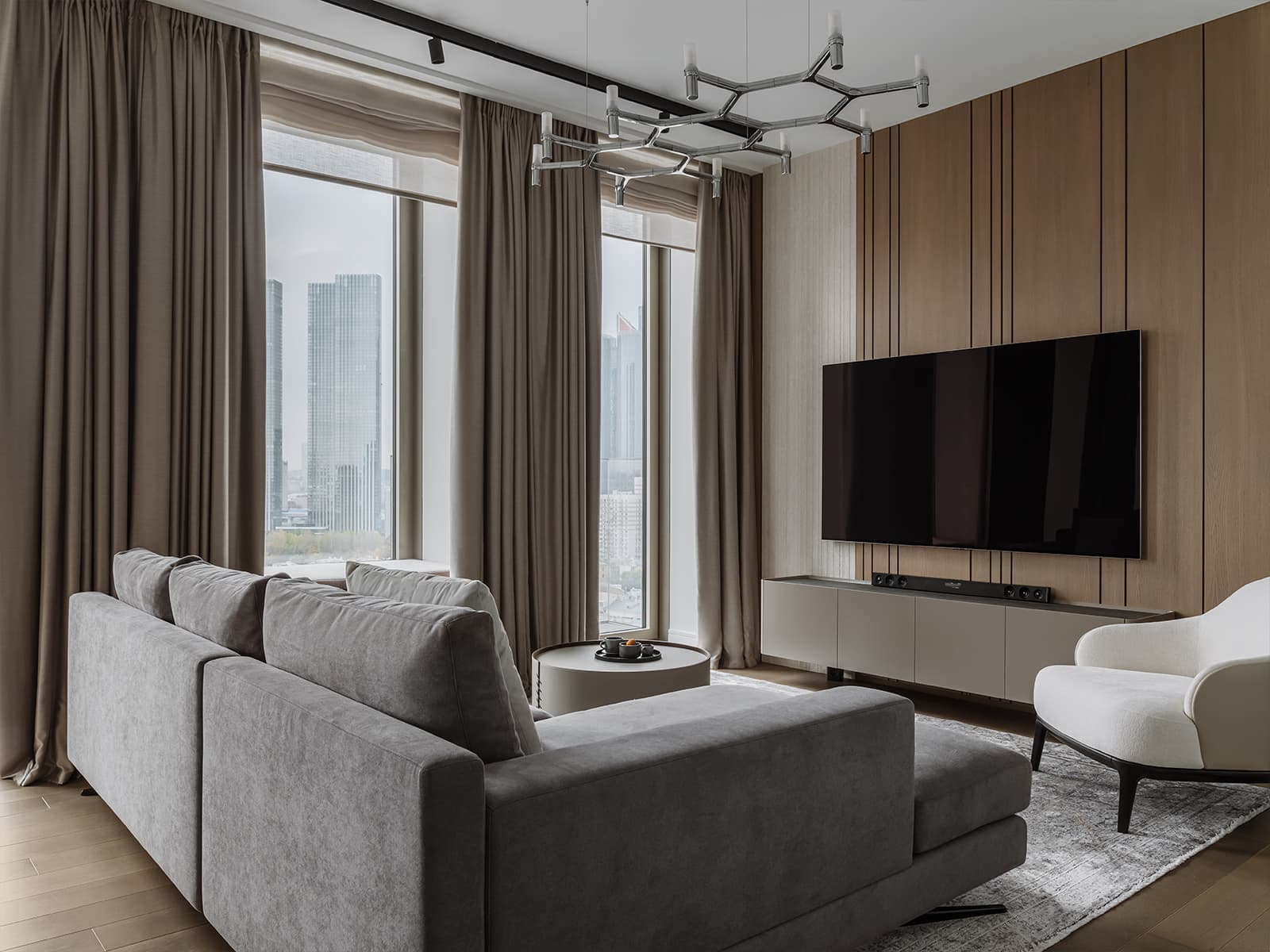 Расслабленный интерьер квартиры для двух студентов — проект Александры Останковой