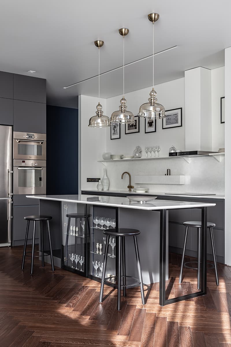 Эклектичный интерьер квартиры на стыке эпох — проект Анастасии Федоровской