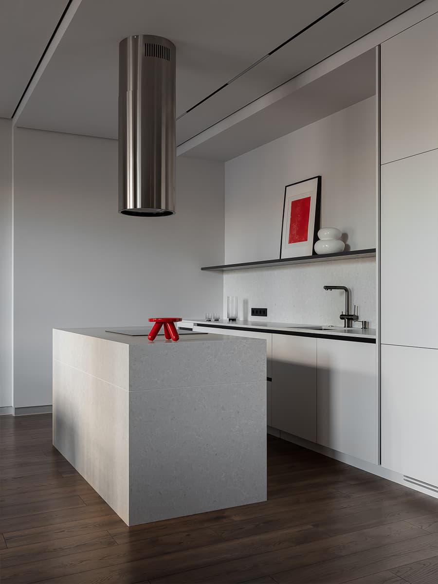 Радиусные перегородки в умиротворяющем интерьере для семьи — проект студии интерьерного дизайна STUDIO WHITE DESIGN