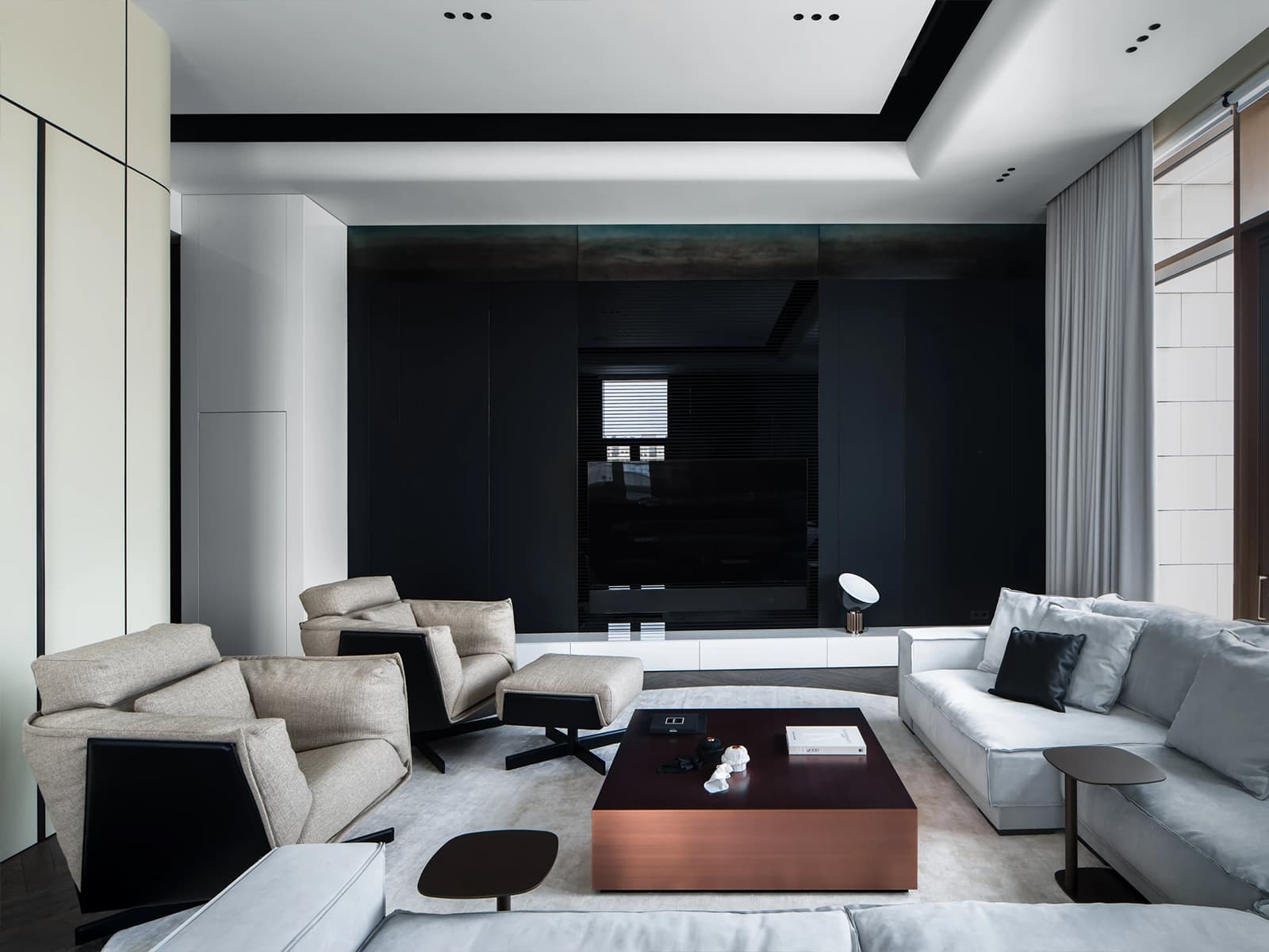 Респектабельный интерьер двухэтажного пентхауса в столице — проект ANRE ARCHITECTS