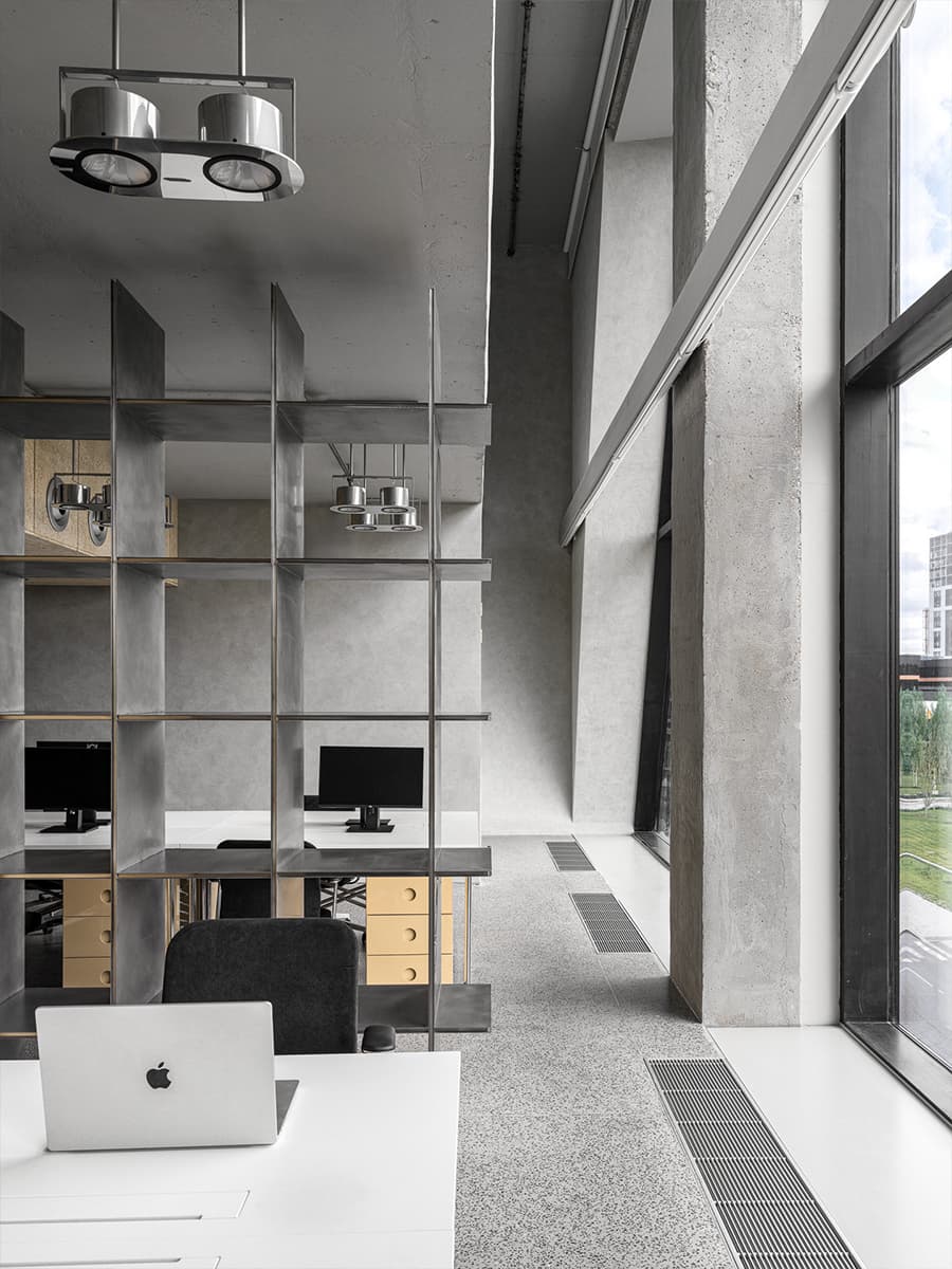 Бетон, фанера и глянцевые фасады мебели в интерьере московского офиса — проект бюро .dpt