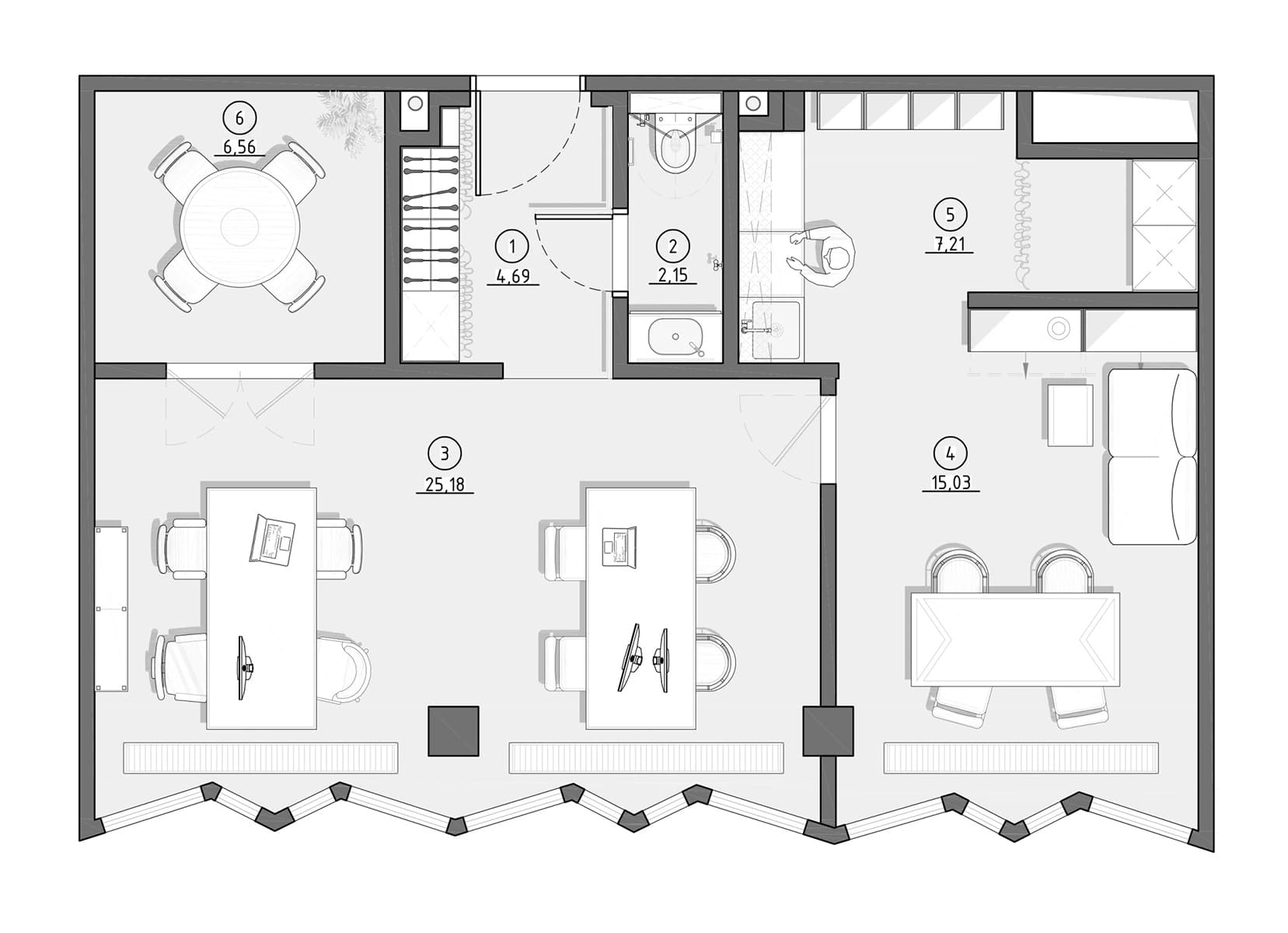Эклектичный и яркий интерьер офиса дизайн-студии — проект студии DSGN HUB