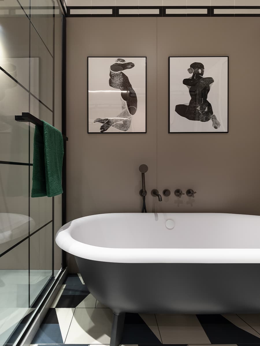 Элементы конструктивизма в красочном интерьере большой квартиры — проект Architecture design MatGolm w3