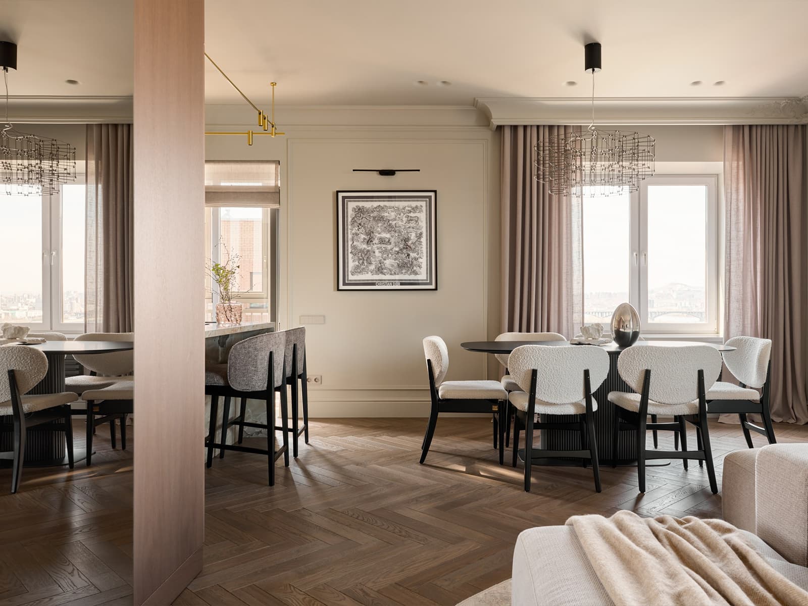 Утонченный интерьер квартиры с продуманными световыми сценариями — проект Екатерины Поздняковой