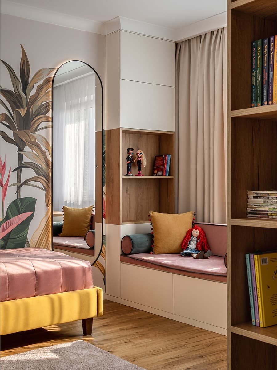 Теплая терракота и травянистые оттенки в интерьере для сотрудников киноиндустрии — проект бюро Archiline w3