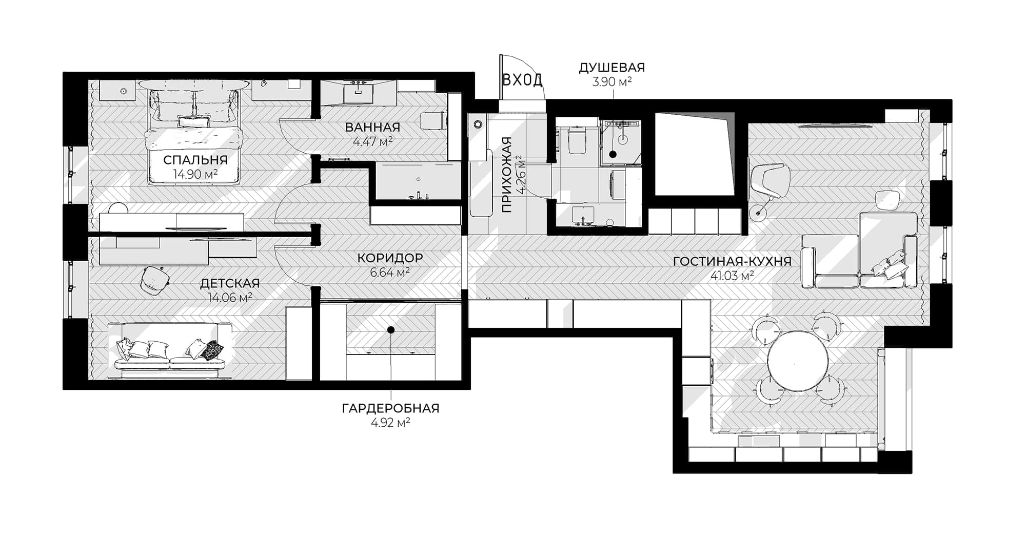 Ощущение воздуха в нескучном интерьере для семьи из Казани — проект Ксении Авериной w3