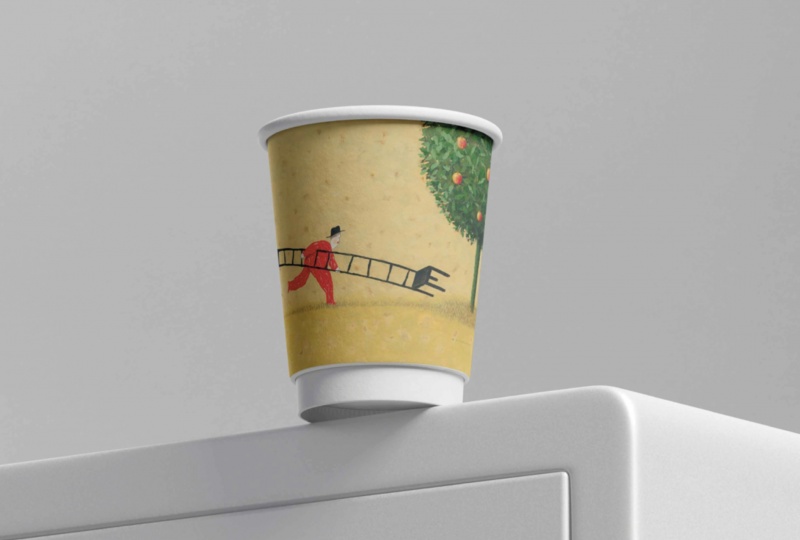 Искусство на стаканчиках: коллаборация музея Эрарта и Baggins Coffee