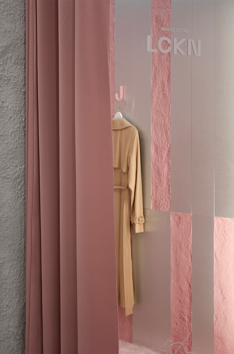 Нержавеющая сталь и вкрапления розового в интерьере шоурума — проект VEA Kollektiv