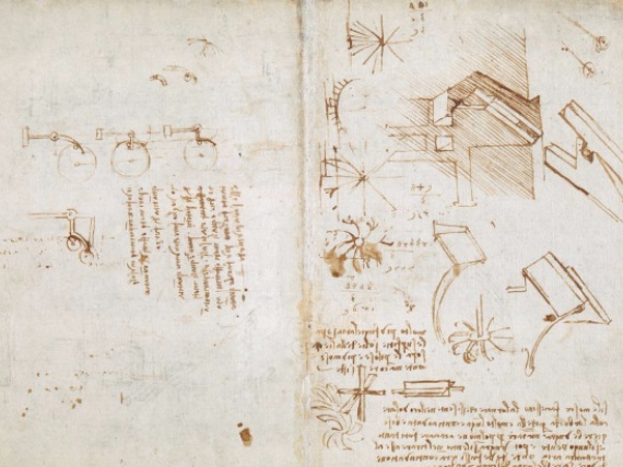 Британская библиотека оцифровала блокнот Леонардо да Винчи