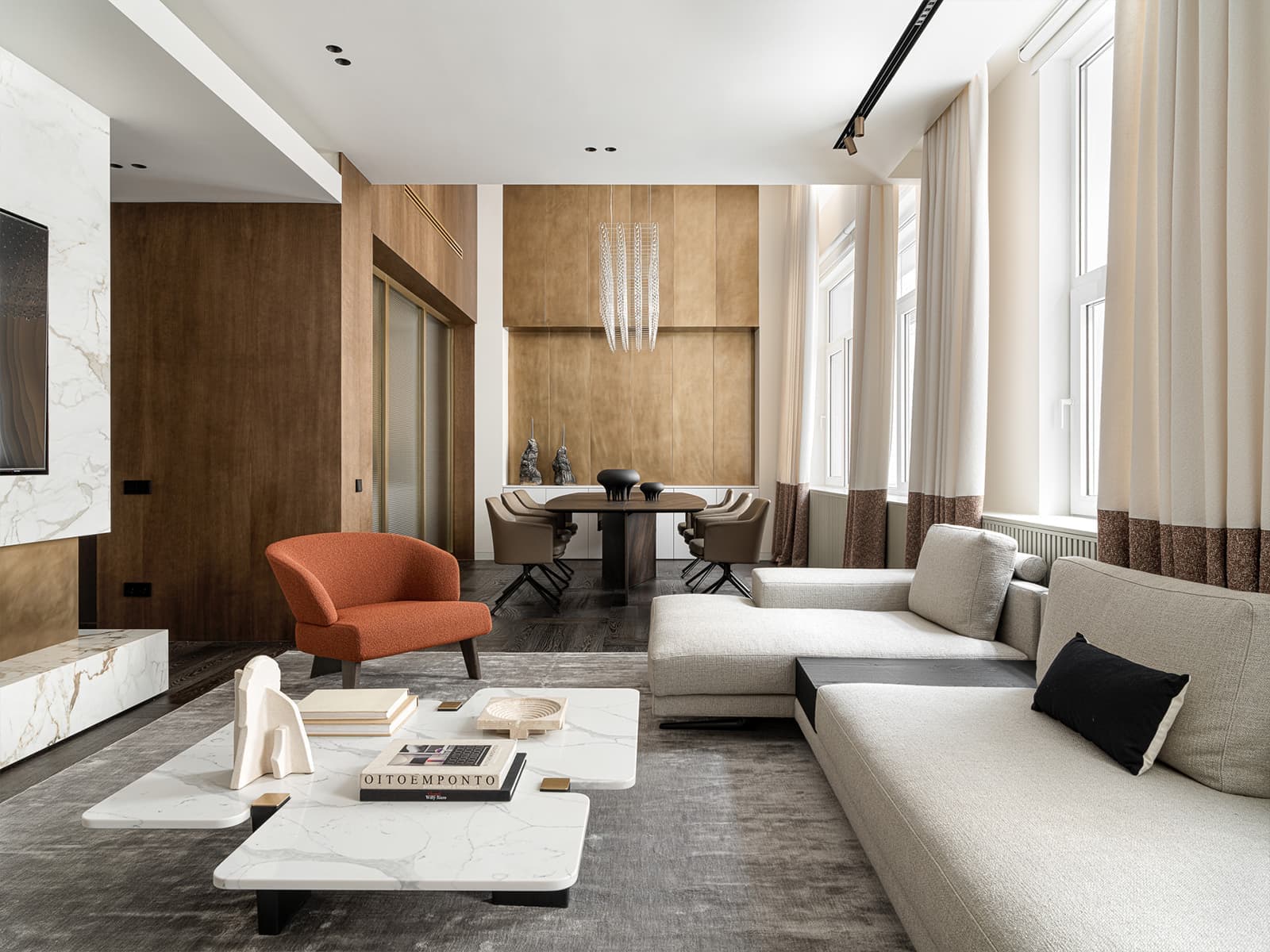 Обволакивающая палитра материалов в интерьере респектабельного офиса — проект бюро TOU Architects