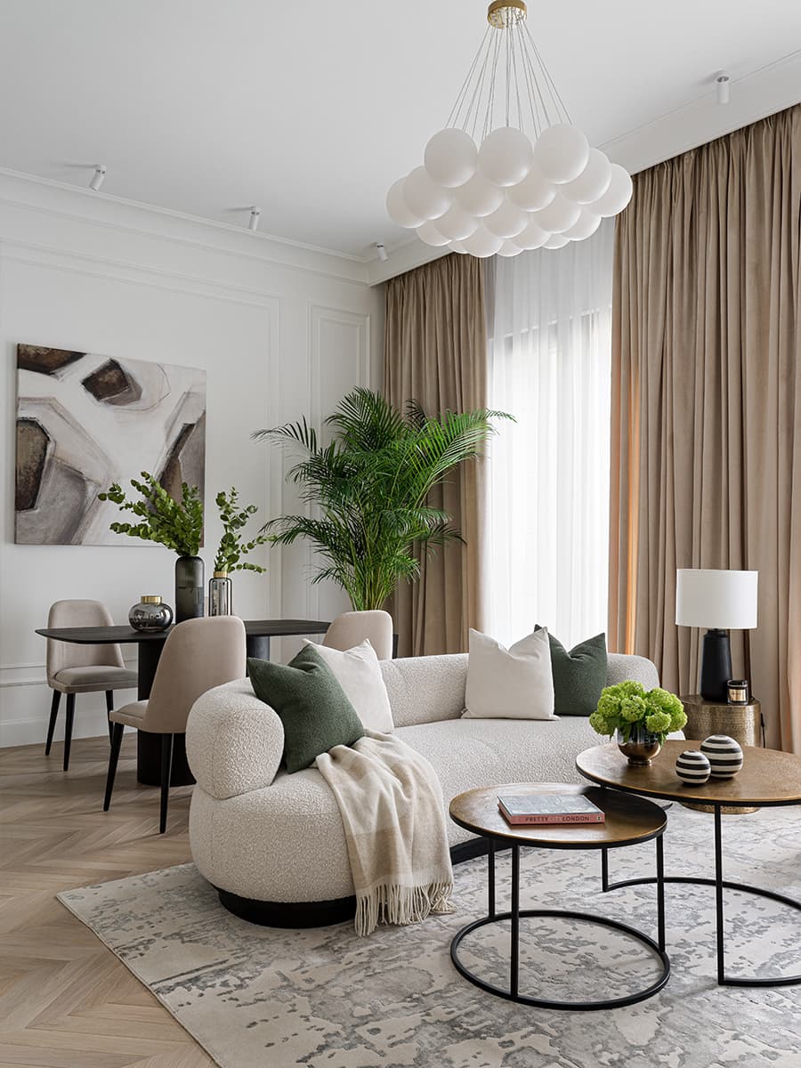 Интерьер инвестиционной квартиры в неоклассическом стиле — проект Victoria Vlasova Interiors