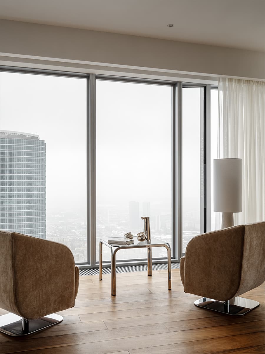 Элегантный интерьер квартиры в небоскребе — проект Юлии Даниловой-Нитусовой