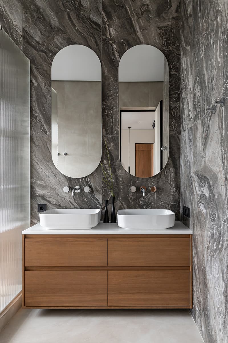 Сдержанный интерьер загородного дома на продажу — проект Buro2D