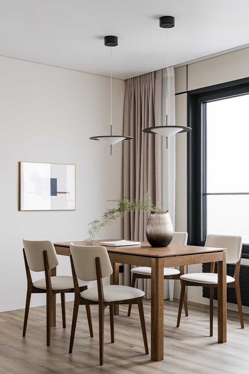 Умиротворяющие краски и теплое дерево в интерьере квартиры для молодой девушки — проект студии Aleta interiors