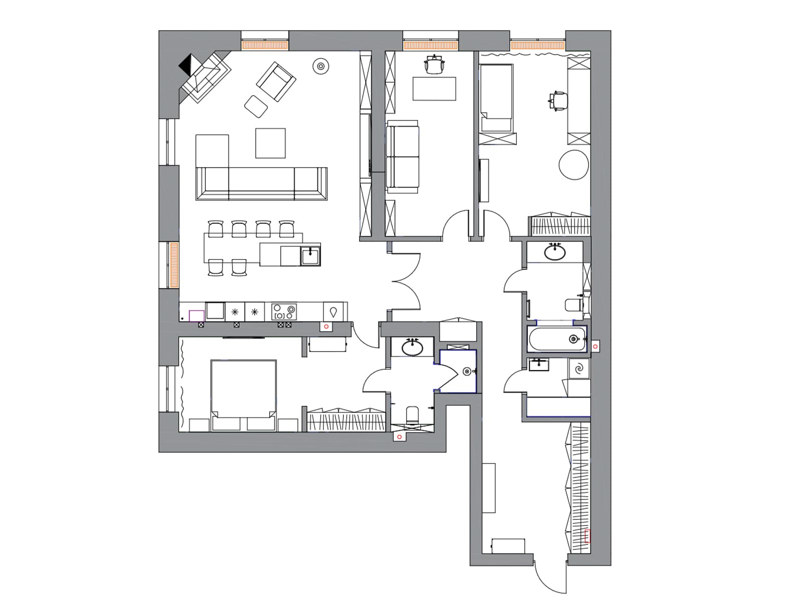 Элементы французского стиля в интерьере петербургской квартиры — проект студии Twins