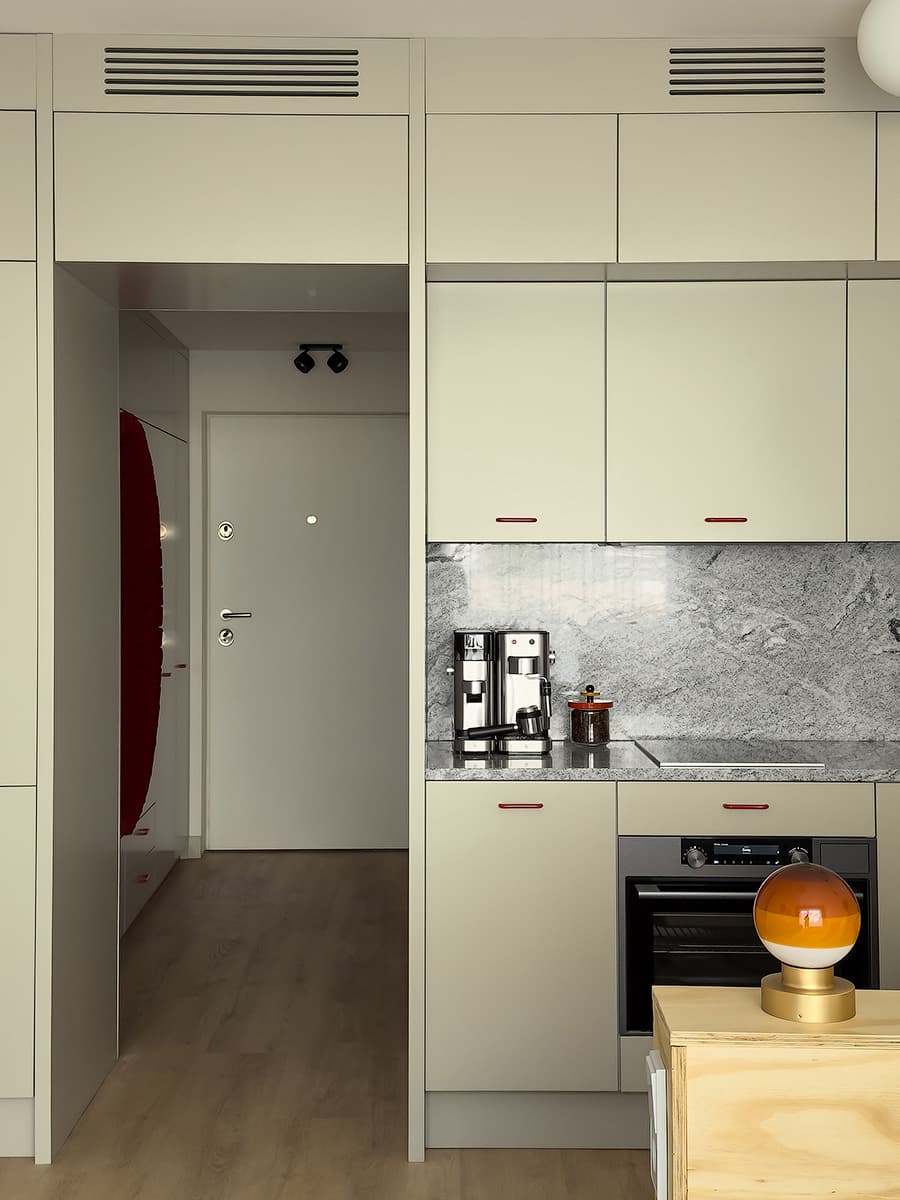 Практичный интерьер небольшой квартиры с собственным палисадником — проект дизайн-студии ANCconcept