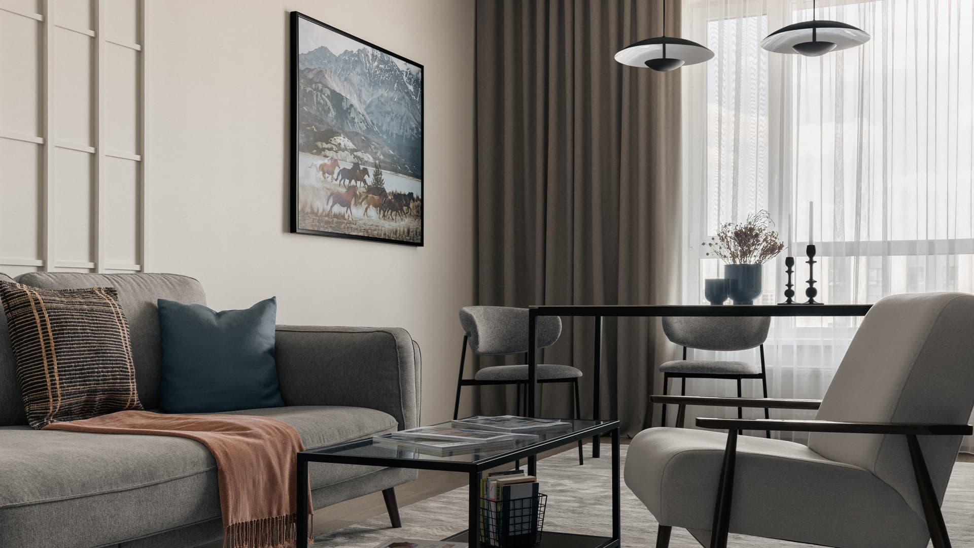 Чистые цвета и ощущение простора в интерьере «мужской» квартиры — проект студии Lara Interiors Чистые цвета и ощущение простора в интерьере «мужской» квартиры — проект студии Lara Interiors