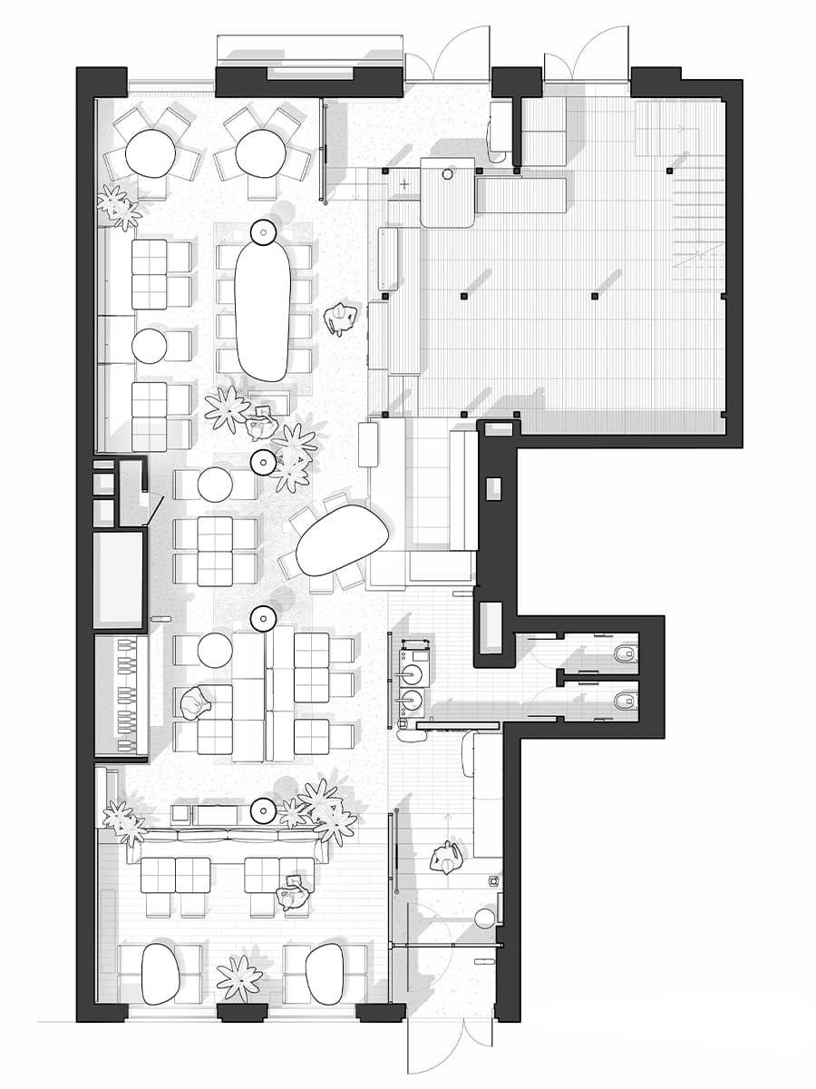 Атмосфера миланской улицы в интерьере московского бистро — проект DA bureau