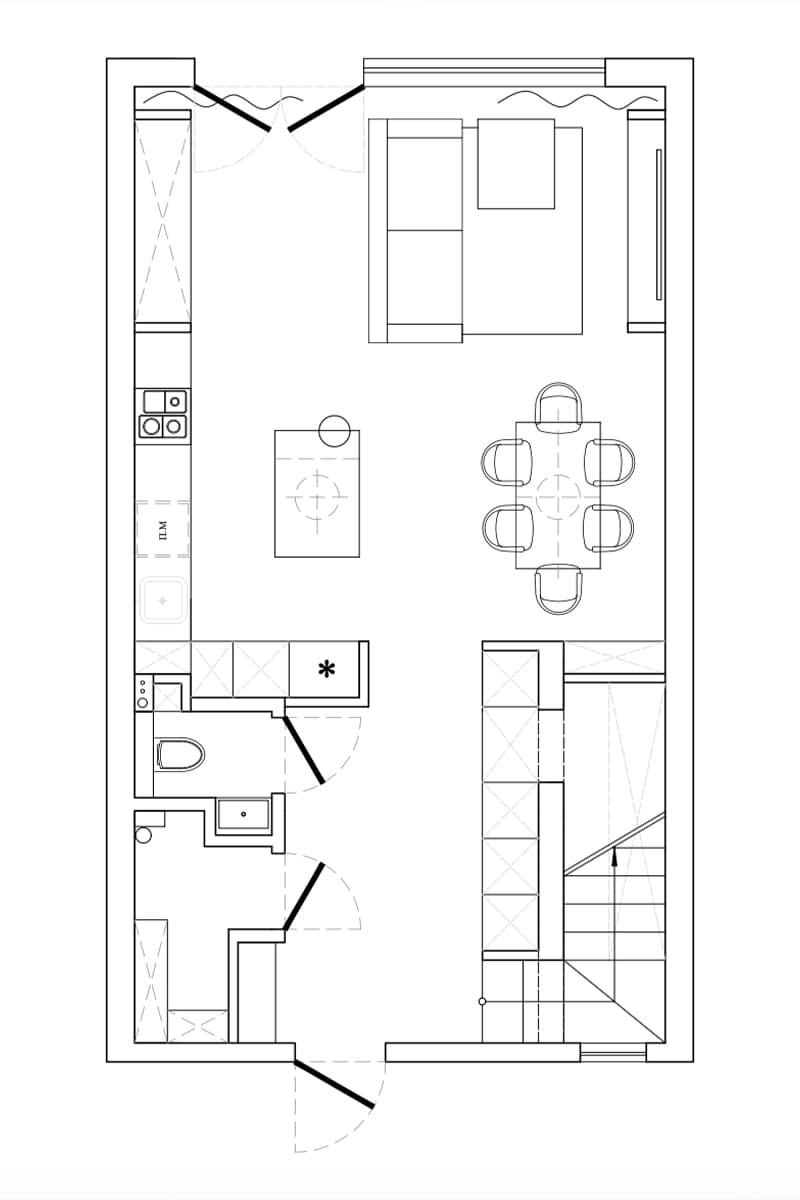 Красочный интерьер таунхауса для семьи дизайнера — проект студии Deconova
